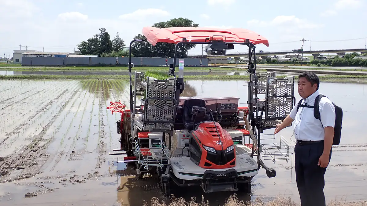 自動運転スマート田植機と業務用多収品種「ＺＲ２」の実力を見た　ＪＡ全農、埼玉・加須市で現地視察会