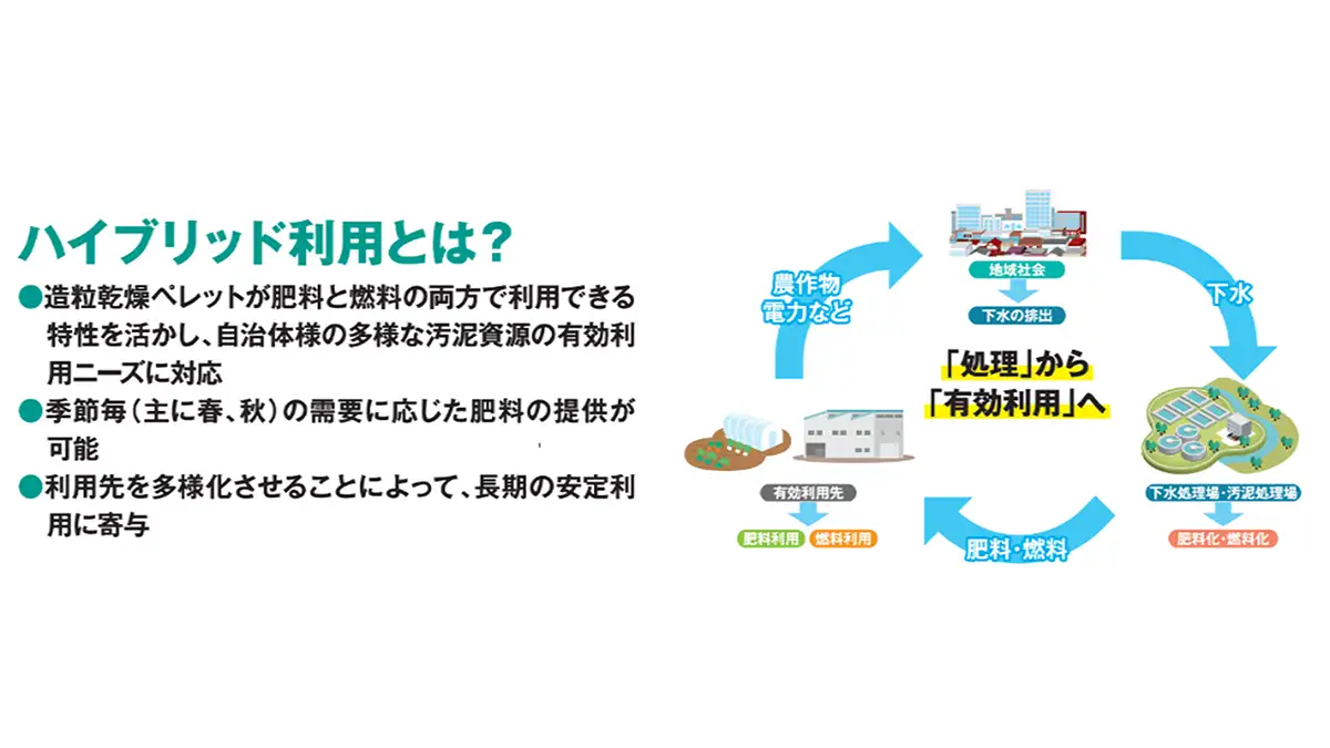 下水汚泥資源化システム由来　菌体りん酸肥料使用の園芸用培土＆混合肥料を製品化