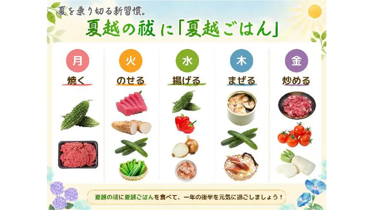 6月の節目に楽しむ「夏越ごはん特集」Xで5日間連続発信　ＪＡ全農