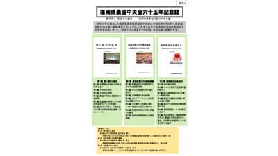 『福岡県農協中央会六十五年記念誌』を語る　高武孝充：元ＪＡ福岡中央会営農部長・九州大学博士（農学）【自著を語る】