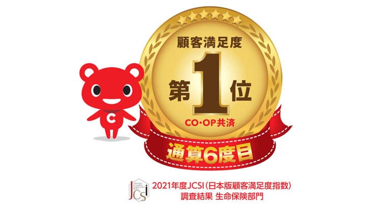2021年度JCSI　生命保険部門でCO・OP共済が「顧客満足」1位を獲得