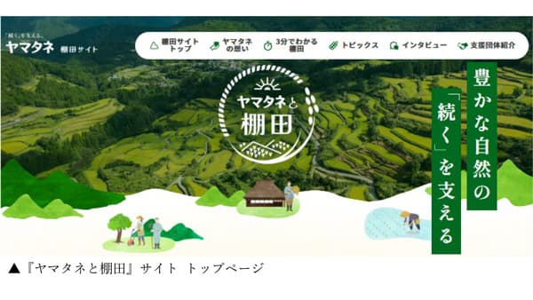 棚田保全への理解と共感を広げるサイト「ヤマタネと棚田」公開
