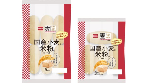 餅のような「もっちり感」Pasco「国産小麦と米粉のロール」リニューアル