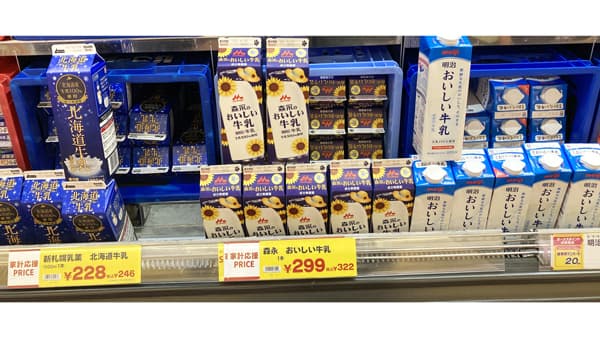 【8月牛乳値上げ影響】販売は2週連続前年割れ　200円以下ほぼ消える