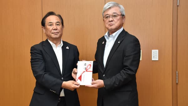 山形県の大雨被害に見舞金贈呈　ＪＡ愛媛中央会・ＪＡ全国共済会