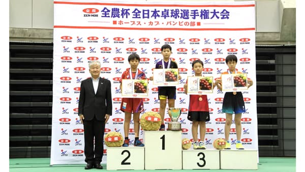 「全農杯全日本卓球選手権」小学生卓球の日本一決定　ＪＡ全農