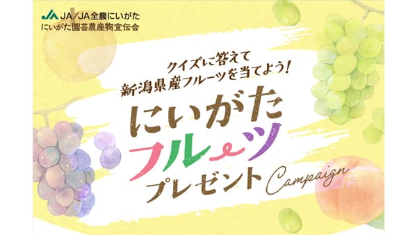 フルーツプレゼント第3弾は新潟県産日本ナシ　応募は9月23日まで　にいがた園芸農産物宣伝会