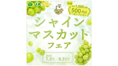 「シャインマスカットフェア」7月3日から開催　1000人にクーポンプレゼント　ＪＡタウン