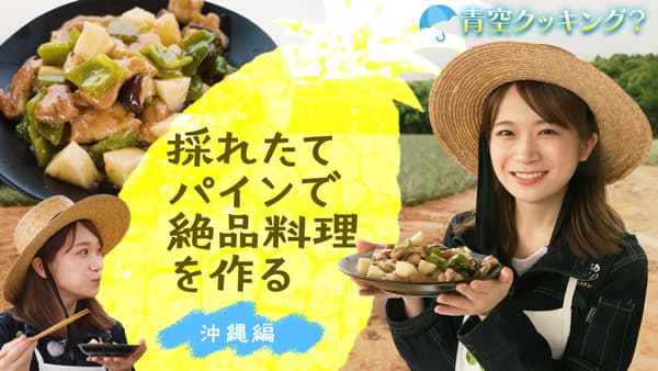 秋元真夏の「ゆるふわたいむ」亜熱帯気候特有の雨の中、パイン入り酢豚を完成　ＪＡタウン