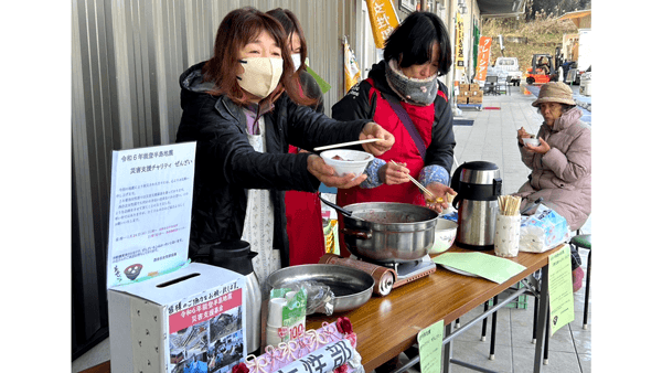 ぜんざい会で能登半島地震災害支援チャリティー　ＪＡ菊池