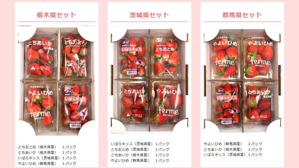栃木・茨城・群馬のいちご食べ比べ「北関東3県魅力度向上キャンペーン」開催　ＪＡタウン