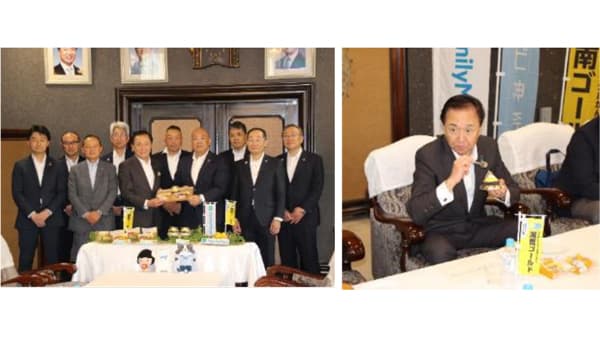 神奈川県産「湘南ゴールド」活用　3者共同開発商品を黒岩知事に報告　ＪＡ全農かながわ