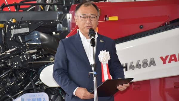 全国7000名以上の生産者の声を反映 生産コスト低減へ ＪＡグループ宮城 共同購入コンバイン出荷式　ＪＡ全農