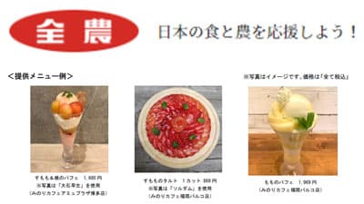 「福岡県産すもも＆桃フェア」福岡の直営飲食店舗で13日から開催　ＪＡ全農