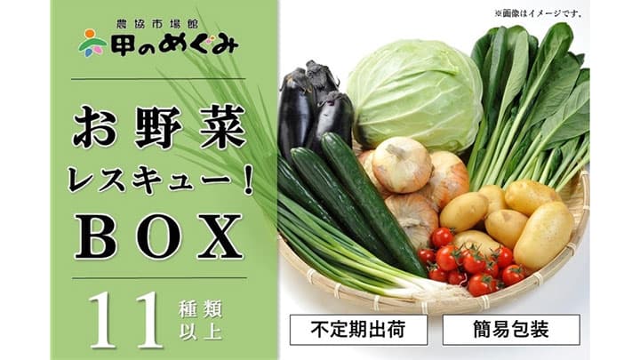 フードロス削減「おつとめ野菜ボックス」販売　ＪＡタウン