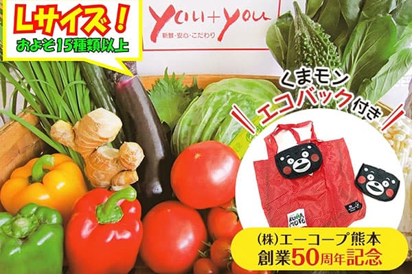 「くまモンエコバッグ付き野菜ボックス」数量限定発売　ＪＡタウン