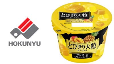 「とびきり大粒ヨーグルト マンゴー＆スウィートパイン」新発売　北海道乳業