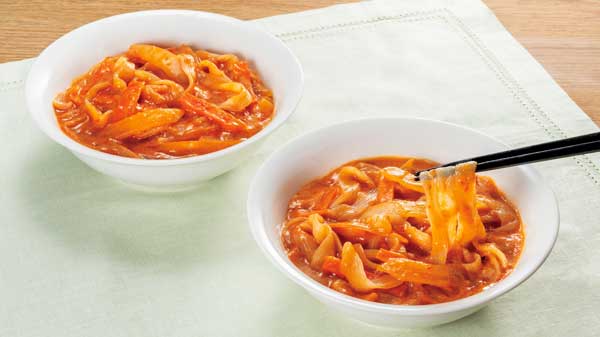 「ビオサポ　有機こんにゃく平麺で作る！韓国ピリ辛 ロゼクリーム煮」登場　生活クラブ