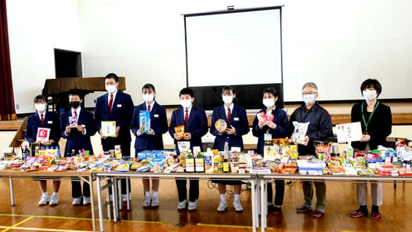 フードドライブ寄贈式　高崎市立寺尾中学校で8日に開催　パルシステム群馬