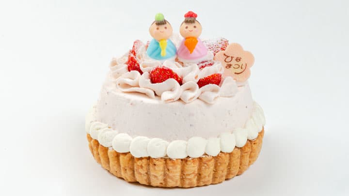 高級白いちご「淡雪」のひな祭りタルト　期間限定で販売　青木フルーツ