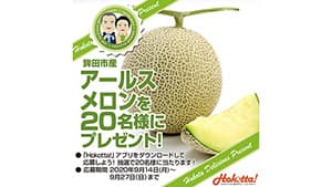 アプリ登録で旬のアールスメロン　20人にプレゼント　鉾田市
