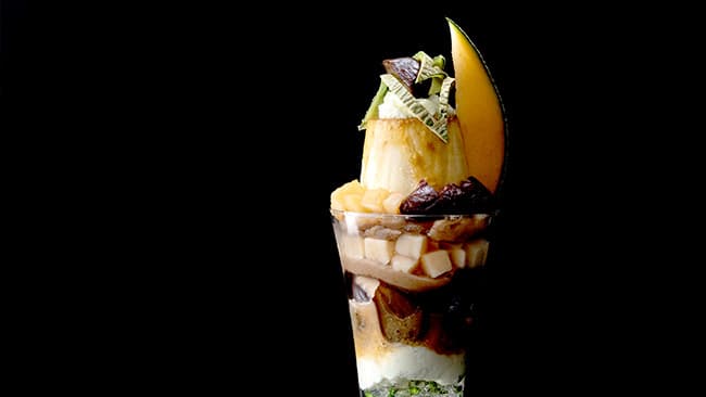 つがる市のアンテナショップで「メロンと旬のマロンのパフェ」新登場