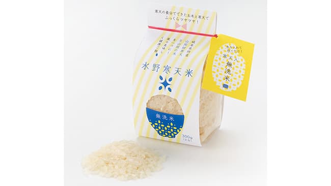 コシヒカリと寒天のコラボ商品「水野寒天米」発売