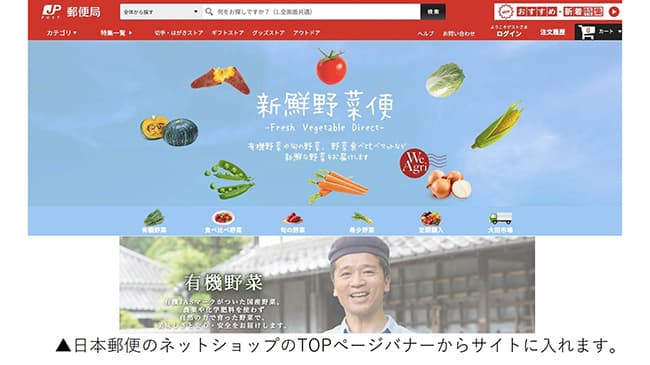 日本郵便のネットショップに旬の新鮮野菜を届ける「新鮮野菜便」開設