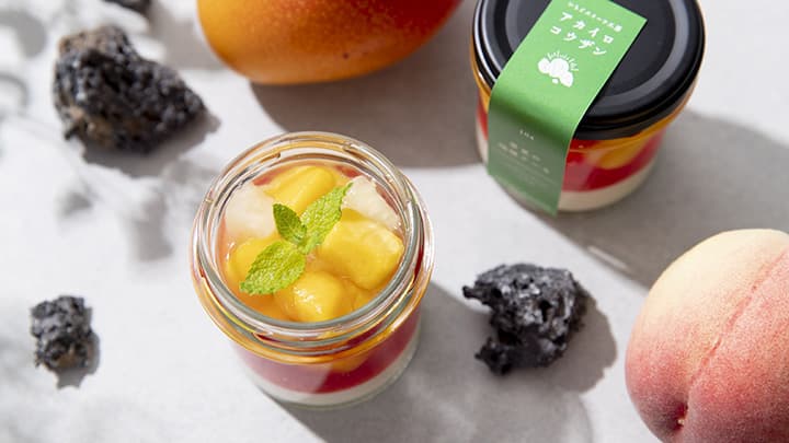 マンゴー＆福島産桃の季節限定のボトルチーズケーキなど発売開始　JRアグリ仙台