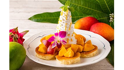 河津産マンゴー使用　パンケーキ＆パフェ期間限定発売　伊豆今井浜東急ホテル