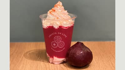 スムージーパフェ「赤富士ビーツビューティー」新登場　青木フルーツ