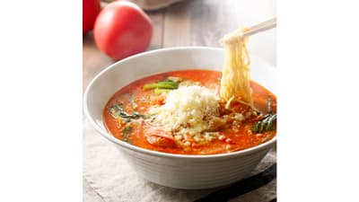 ＪＡ松任・地元農家と協力「まっとうトマトらーめん」発売　道の駅めぐみ白山