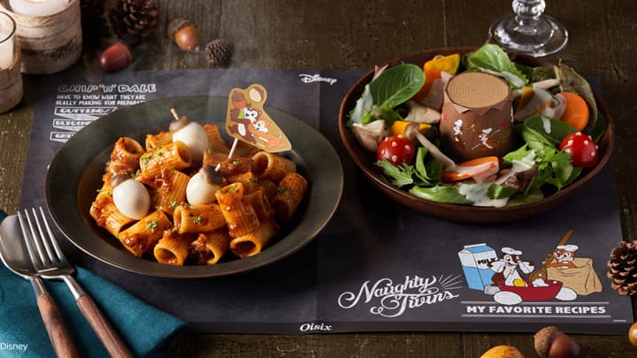 家族で楽しむ「チップ＆デール」のKit Oisix　ボロネーゼと彩り秋野菜のサラダ発売