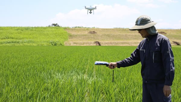 ドローンで水稲生育診断と追肥量算出　農研機構
