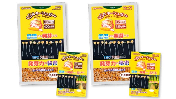 スイートコーンのタネ　最新品種「ミルキーシュガー」発売　トキタ種苗