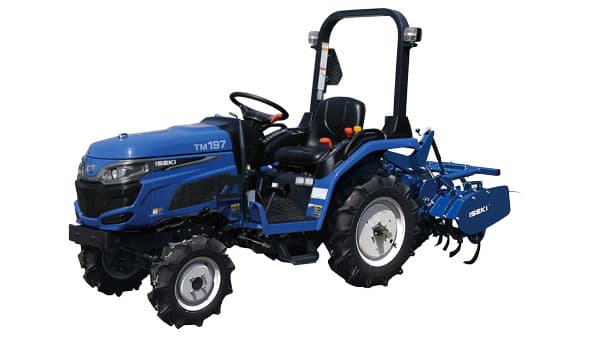 サトウキビの管理作業に最適 小型トラクタに小径タイヤ狭幅仕様と特殊３Ｐ装着対応ロータリを新発売　井関農機