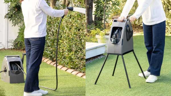 ラクに巻けて大水量　ホースリール「ギアスピードギガ」に新タイプ登場　コメリ