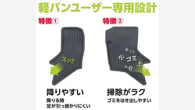 ハイコスパで手入れしやすいオリジナル「軽バン用バケットマット」発売　コメリ