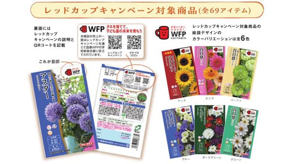 国連WFP協会「レッドカップキャンペーン」に参加　タキイ種苗