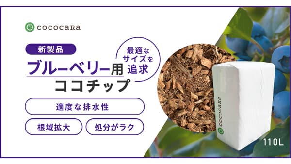 施設園芸向けヤシガラ培土「ブルーベリー用ココチップ」 新発売　ココカラ