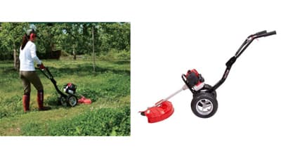大型タイヤでデコボコ道の草刈りもスムーズ「手押し草刈機　K-28T」新発売　コメリ