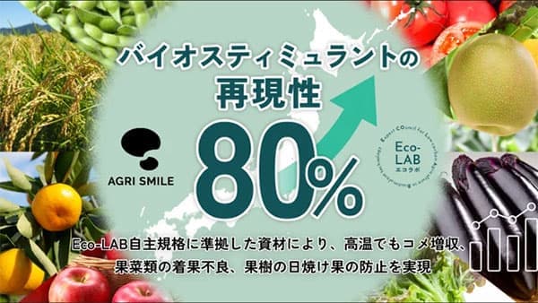 80％のほ場でバイオスティミュラント効果を確認　32都道府県の106ＪＡが実証参画　AGRI SMILE