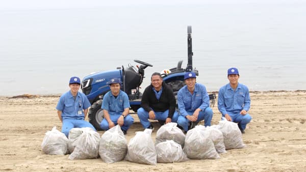 ビーチクリーン活動を実施　愛媛県「愛ビーチ制度」に基づき　井関農機