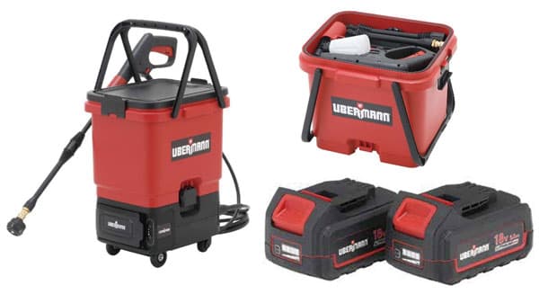 電源、水道いらず　どこでも使える「36V充電式高圧洗浄機 タンクセット」新発売　コメリ