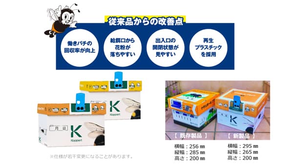マルハナバチ製品の巣箱をモデルチェンジ　アリスタライフサイエンス