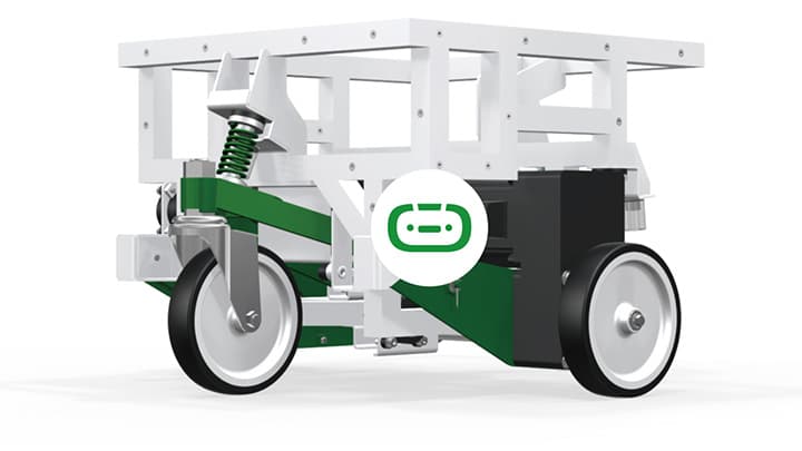 段差走行に強い「汎用ロボットベース」出展　F-Design