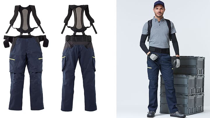 見た目にこだわり　ワーキングパンツ一体型サポートウェア発売　クラボウ