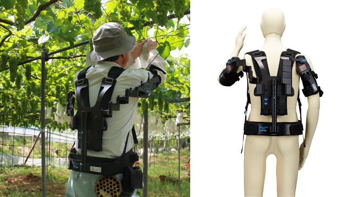 腕上げ作業の負担軽減　アシストスーツ「TASK AR」農業者向けにレンタル開始