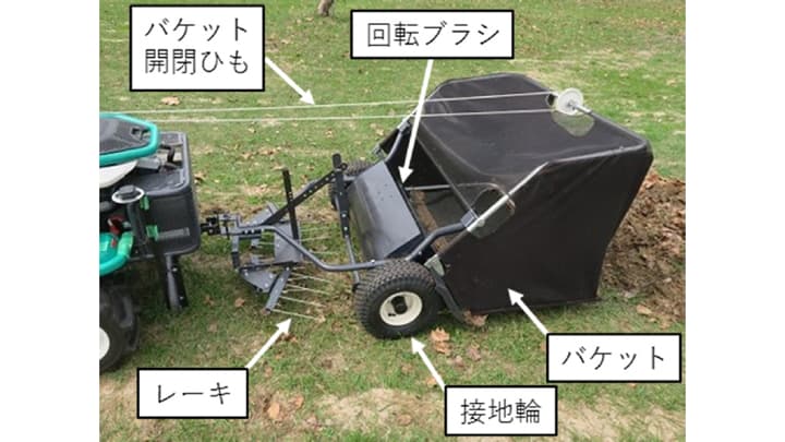 リンゴ黒星病の発生低減に貢献　リンゴの落葉収集機を市販化　農研機構