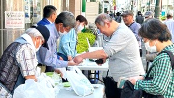 兵庫県尼崎市の伝統野菜「一寸ソラマメ」即売会を実施